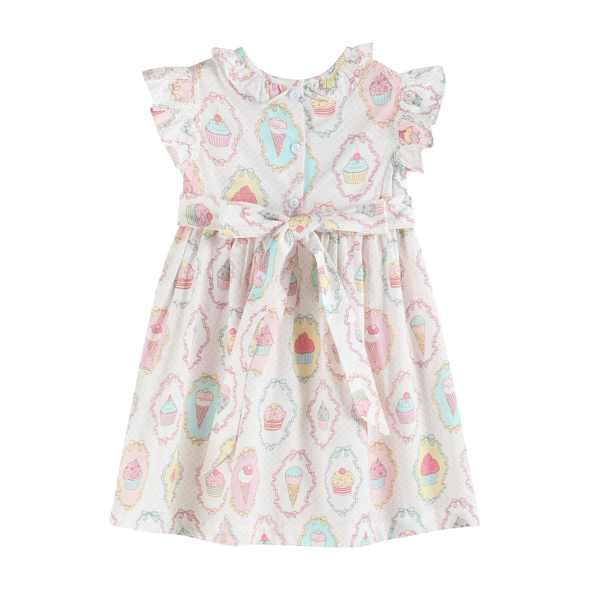 Pink and White Birthday Girl Smocked Dress