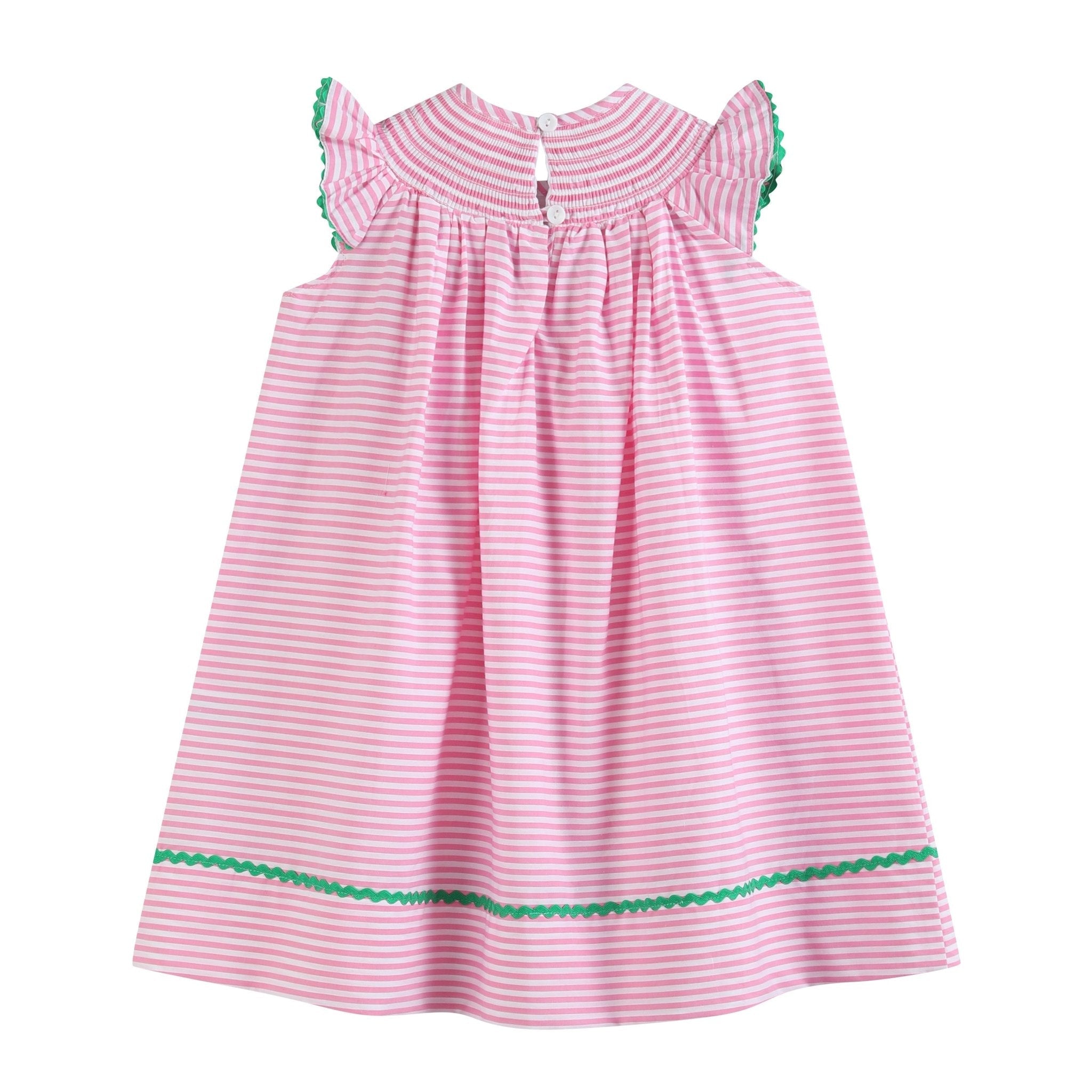 Pink Stripe Smocked Watermelon Dress