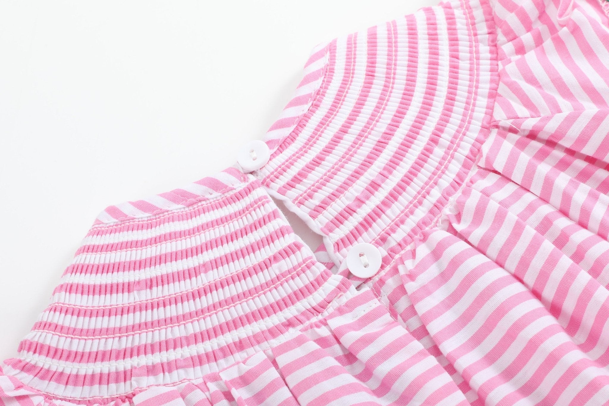 Pink Stripe Smocked Watermelon Dress