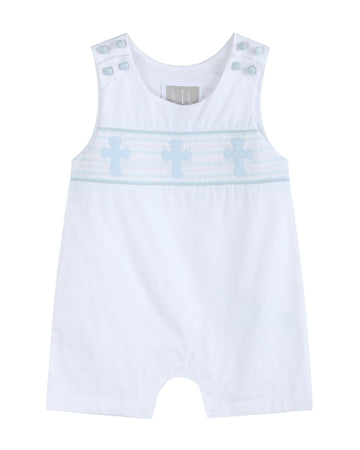 White and Blue Holy Smocked Jon Jon
