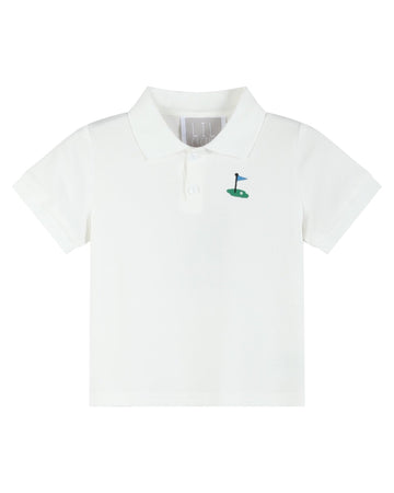 White Golf Tee Polo Shirt