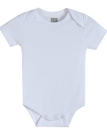 White Organic Cotton Short Sleeve Bodysuit