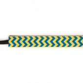 BANDED Blue & Yellow Chevron Headband
