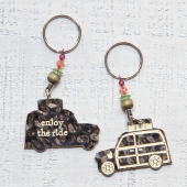 Natural Life Road Trip Token Keychain