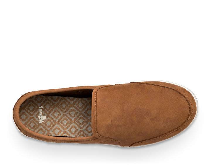 Sanuk Shoes Womens Peach Brown Palm Leaf Slip On Comfort Lightweight Pair O  Dice