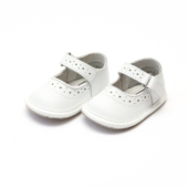 L'Amour Piccola White Perforated Dot Mary Jane