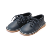 L'Amour Tyler Navy Leather Lace Up Shoe