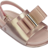 Mini Melissa Beach Slide Sandal + Jason Wu Metallic Pink