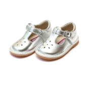 L'Amour Joy Silver T-Strap Mary Jane