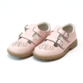 L'Amour Beatrix Pink English Double T-Strap Mary Jane