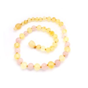 raw-lemon-rose-quartz-teething-necklace