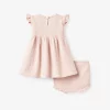 elegant-baby-pink-garden-picnic-knit-dress