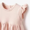 elegant-baby-pink-garden-picnic-knit-dress